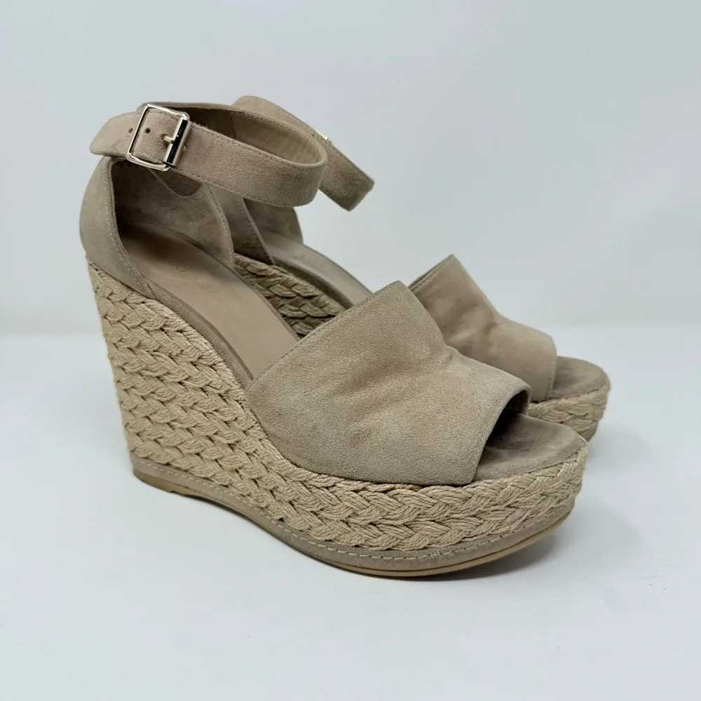 Stuart Weitzman Sohojute Wedge Sandal Sz US 9 - Picture 2 of 14